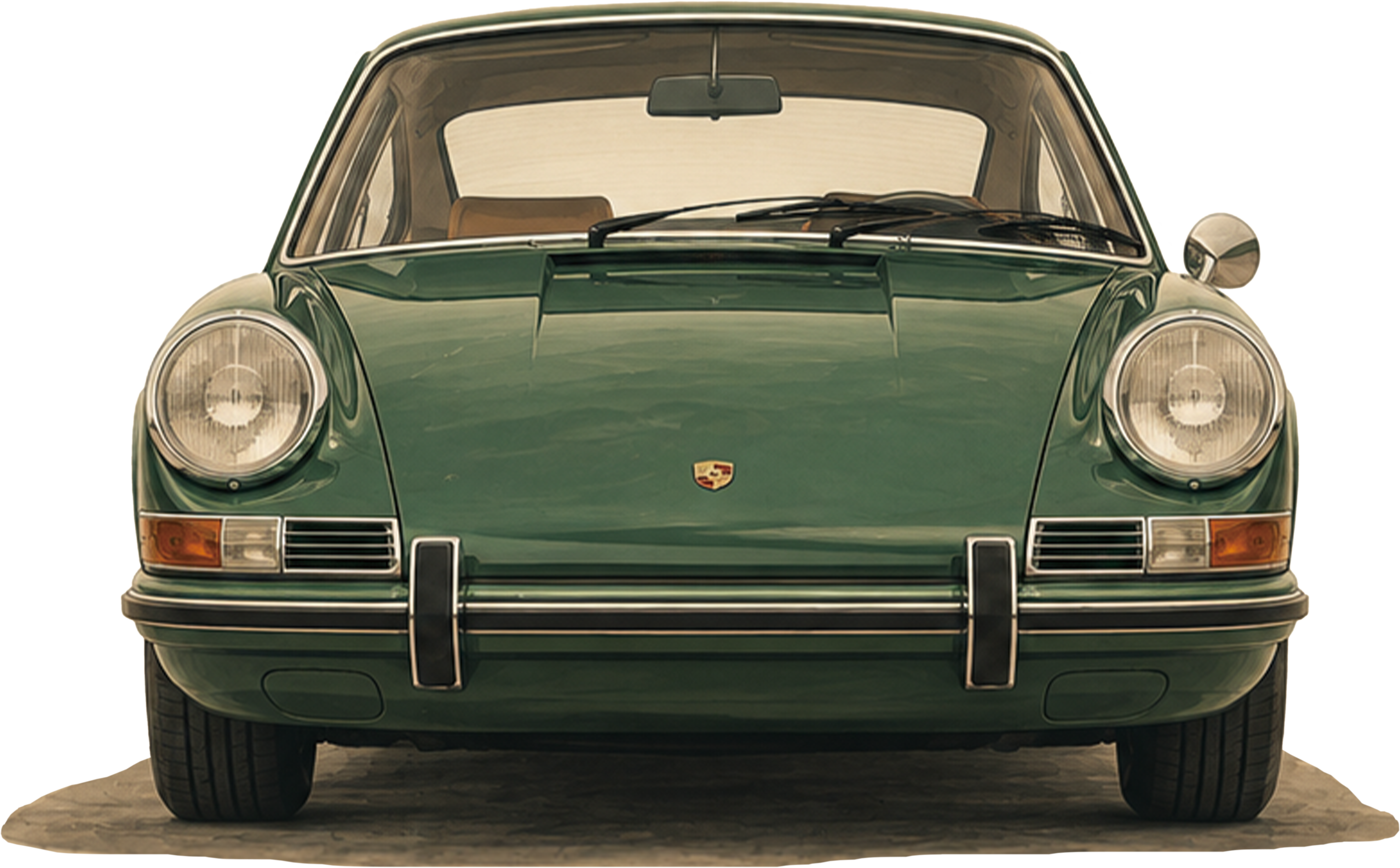 vintage green coupe